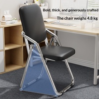 Chaise pliante de dortoir pour usage domestique avec dossier et accoudoirs, confortable pour une longue assise, durable, chaise de bureau informatique, tabouret de formation