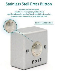 アクセス制御用の新しい金属製ドアアクセスプッシュ出口ボタン - Product Image 3