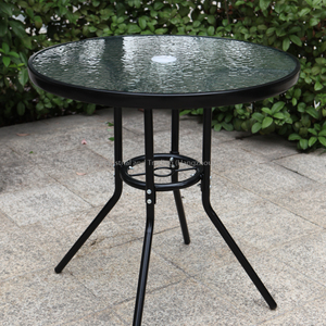 Ensemble de table et chaises pliantes en acier au design moderne, avec parasol, 6 pièces, pour l'extérieur, pour hôtels, villas, parcs - Product Image 5