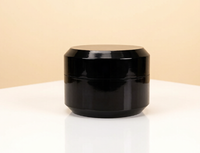 Pot en plastique noir opaque de 5/8/15/20/100 ml pour l'emballage du vernis à ongles en gel