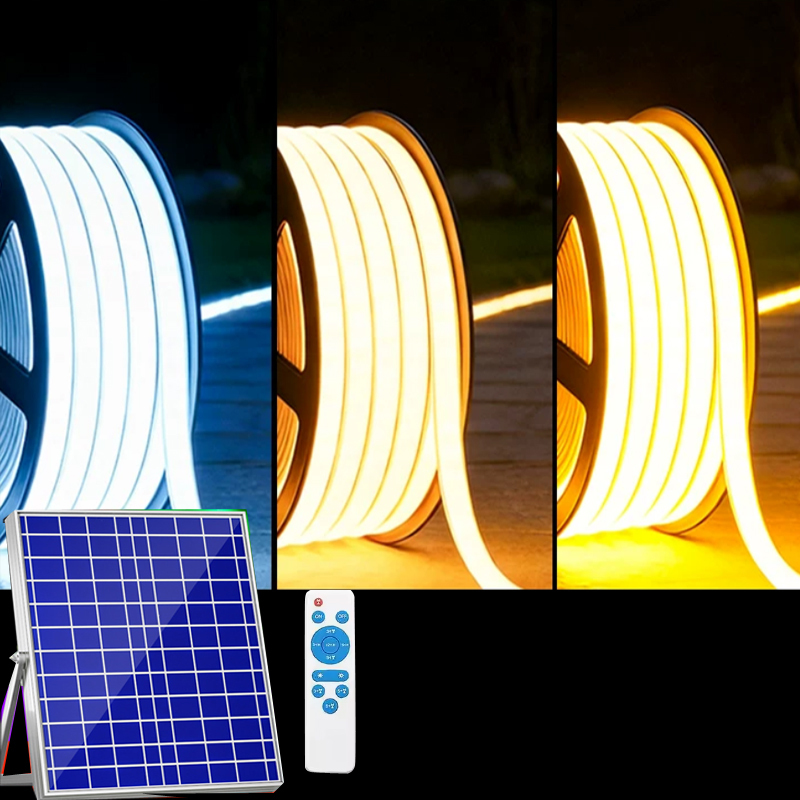 Outdoor Waterproof RGB LED Light Strip for Villa Garden Architectural Landscape Lighting Solar Neon Light Strip
