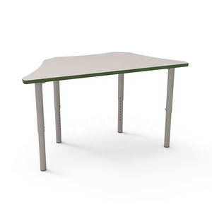 Mesa y silla de estudio para aula al por mayor, muebles de formación escolar, mesa de actividades trapezoidal de discusión funcional para estudiantes - Product Image 3