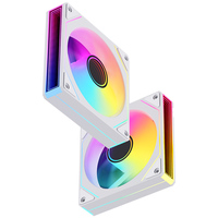 Ventilador de Refrigeración SNOWMAN ARGB PWM de 120 mm, Diseño de Espejo Infinito, Ventilador de Refrigeración para Gabinete de PC para Juegos, Ventilador de Gabinete de PC de Alto Flujo de Aire