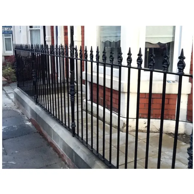 Cheap steel metal ornamental any color coated picket fence