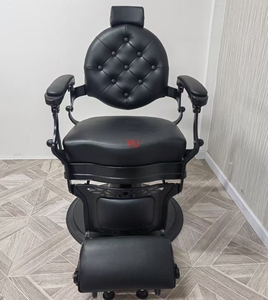 Sillón de Barbería Hidráulico de Lujo Retro AY, Silla de Peluquería Reclinable para Corte de Cabello, Mueble de Cuero para Masajes y Peluquería, Uso en Gimnasio - Product Image 6
