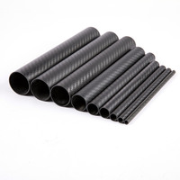 Tube en fibre de carbone 3K léger et haute rigidité pour drone, robot, RC