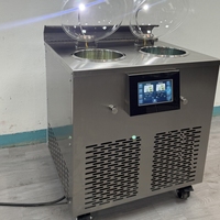 Machine à glace artisanale italienne professionnelle à 2 têtes, écran tactile, deux saveurs, congélateur discontinu pour glace dure