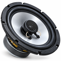 Speaker Koaksial Mobil Universal OEM 6.5 Inch 4 Ohm Dua Jalur Full Range dengan Tweeter Dome Sutra untuk Sistem Audio Kendaraan