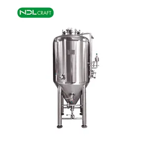Stainless Steel 500 Liter tangki fermentasi Dimple jaket bir kerucut peralatan fermentasi