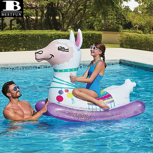 Flotador Inflable <span class=keywords><strong>de</strong></span> PVC Grueso con Diseño <span class=keywords><strong>de</strong></span> Llama y Brillantina, con Asas, para Piscina, para Niños y Adultos - Product Image 6