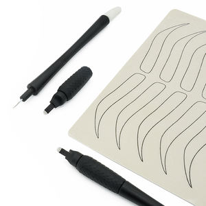 Hoja de Microblading de doble cabeza, pluma de tatuaje desechable de calidad Premium, herramientas de fabricación permanente de cejas Phibrow con copa de anillo - Product Image 3