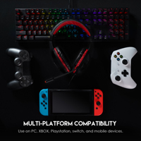 Fantech HQ54 OEM Grosir Headset Gaming Over Ear 3.5mm Headphone Gaming Berkabel Dengan Mikrofon