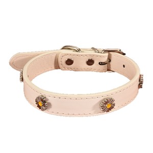 Pu Leather <b>Dog</b> Collar Adjustable Small Pet Neck Collar With Flower Pattern For Cats And <b>Dogs</b> Wholesale - Product Image 5