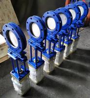Vanne à guillotine ronde électrique en acier inoxydable 304 CF8 WCB, corps en acier inoxydable, fabriquée en Chine, CE ANSI DN200 DN150 Pn16 Pn25