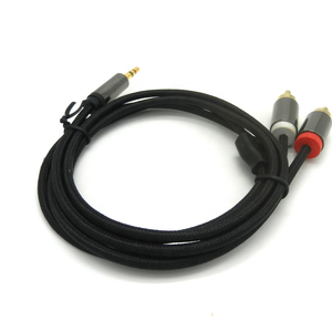 <span class=keywords><strong>Cable</strong></span> <span class=keywords><strong>auxiliar</strong></span> de Audio trenzado <span class=keywords><strong>Av</strong></span> 2 en 1, 3,5mm, 2 rca macho <span class=keywords><strong>a</strong></span>, 1m - Product Image 4