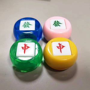 Dés de direction du vent pour Mahjong, ronds, vert, jaune, rose, orange, pour jeux de société, cartes et divertissement - Product Image 2