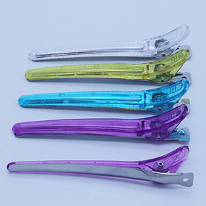 Pinces à cheveux en plastique cristal <span class=keywords><strong>professionnel</strong></span> clair outil de coiffure polyvalent pour salon de coiffure et vente entière d'usine à la maison - Product Image 1
