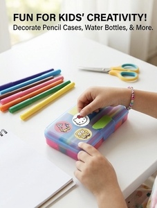 Autocollants de récompense de dessins animés pour enfants, étiquettes décoratives esthétiques rondes et mignonnes pour bouteilles d'eau, trousses à crayons et travaux manuels DIY, de haute qualité - Product Image 4