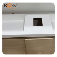 Fabricant chinois de dalles en surface solide acrylique grand format, résistantes aux rayures, pour comptoirs de salle de bain résidentiels et hôteliers