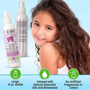 Spray après-shampoing sans rinçage de marque privée pour cheveux, huiles essentielles de lavande naturelle, spray démêlant coiffant parfumé pour enfants