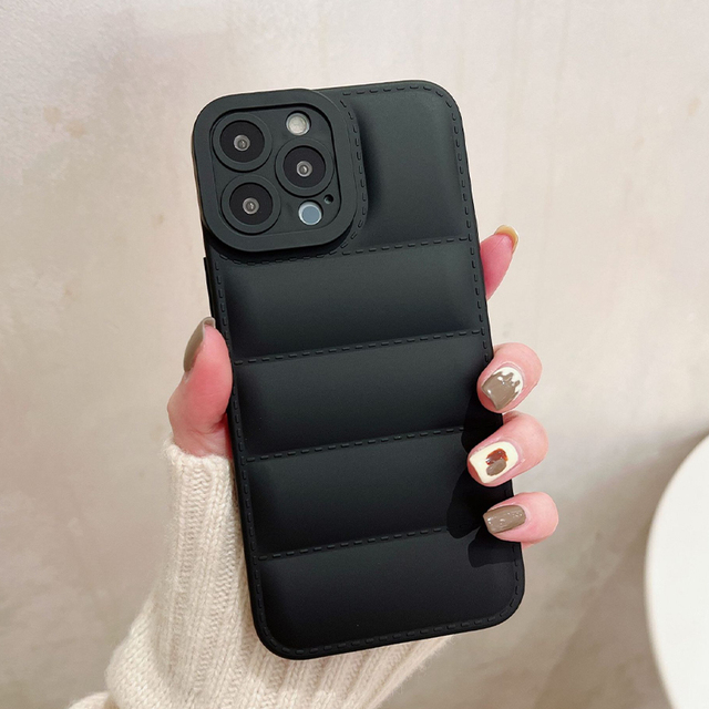 Multi Models Lens Camera Protective the North Face Notrhface Puffer Down Jacket TPU Phone Case for iPhone 11 13 14 15 Pro Max
