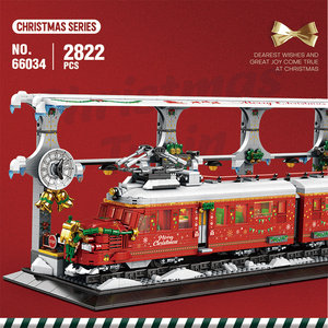 Set di Costruzioni per Bambini, Stazione Ferroviaria Natalizia con Luci LED, 2822 Pezzi, Giocattolo Puzzle per Ragazzi e Ragazze - Product Image 4
