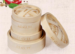 Cesta de vapor de bambú natural personalizada para uso en restaurantes-Bonito y barato Hotel Dim Sum & Sushi Arroz Food Cooking Container - Product Image 4