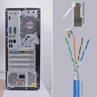 Gold Plated Zinc Alloy Shell Cat7 10Gbps Tool Free STP Shielded 8P8C Modular Network Ethernet RJ45 Connector