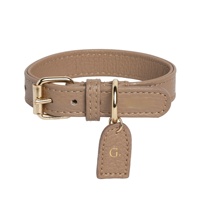 Collare per Cani in Morbida Pelle di Lusso Personalizzato con Chiusura a Strappo, Anello a D Regolabile e Lavabile