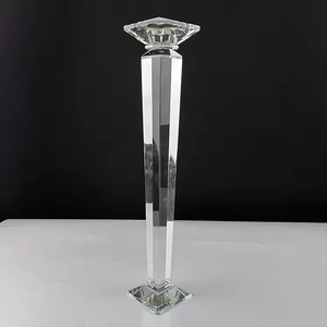 High Quality Handmade Modern <strong>Hurricane</strong> 3-Pillar K9 Crystal Glass <strong>Candle</strong> Holder Set Wedding &amp; Valentine's Day Gift - Product Image 5