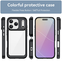 Coque arrière transparente en acrylique rigide pour iPhone 18 Pro Max 17 Air 16 15 Plus 14 13 Pro Max 12, antichoc