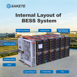 태양광 발전소 5MWh 10MWh 완벽한 태양광 시스템 컨테이너 배터리 에너지 저장 시스템 ESS 에너지 관리 시스템 - Product Image 3