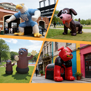 Arche gonflable publicitaire pour entrée de terrain de football, motif lion, avec couleur personnalisable et design imperméable - Product Image 6