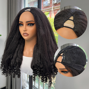 <span class=keywords><strong>Perruque</strong></span> bouclée birmane en gros, style Yaki <span class=keywords><strong>Afro</strong></span>, résistante à la chaleur, synthétique, tressée, bouclée crépue, <span class=keywords><strong>demi</strong></span>-<span class=keywords><strong>perruque</strong></span> à clipser pour femmes noires - Product Image 1