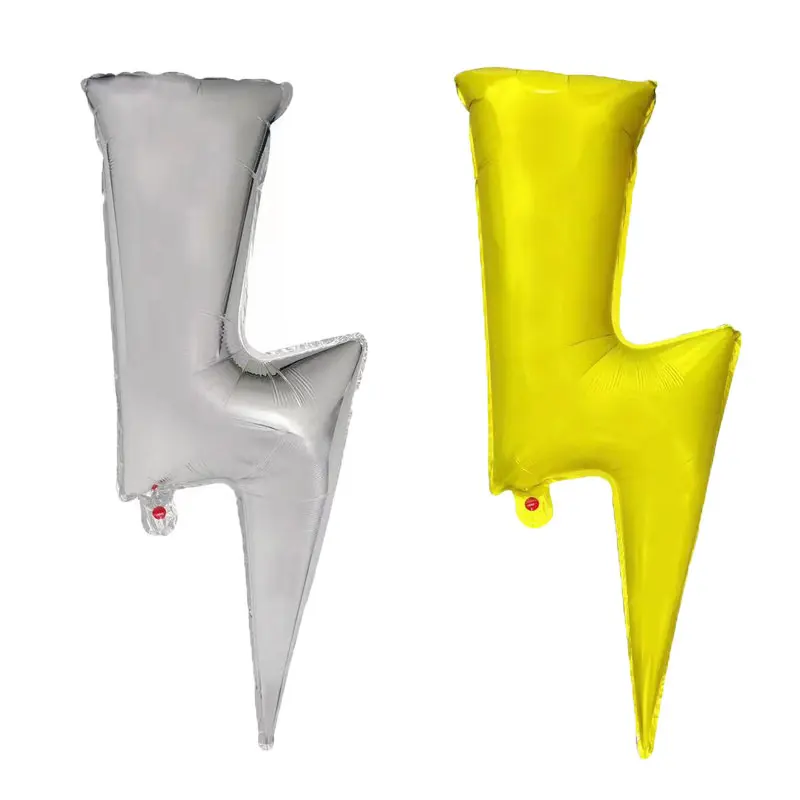 Hero Theme Party Flash Balloons Lightning Bolt Foil Party Balloons for Birthday Decoration apply Lightning Baby Shower Supply