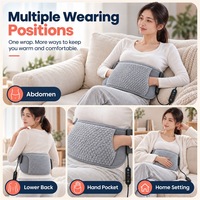 Ceinture chauffante portable alimentée par USB, température réglable, surface en peluche pour la maison, le bureau, le lit, le canapé