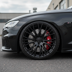 Ruedas de aluminio forjadas a medida en negro mate con diseño de radios múltiples para Audi, BMW, Mercedes, Lexus - Product Image 5