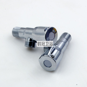 Robinet d'angle Crane Crown 18 mm finition chromée filetage mâle pour eau chaude et froide des toilettes - Product Image 2