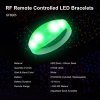 Bracelets LED en silicone activés par le son et contrôlés par Wi-Fi pour les bracelets décoratifs UK Night Party avec lumières clignotantes