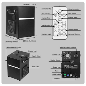 Máquina Electrónica de <span class=keywords><strong>Chispas</strong></span> Frías de 900w, Inalámbrica, Máquinas de <span class=keywords><strong>Chispas</strong></span> Frías, Máquina de Fuegos Artificiales Fríos para Fiestas y Bodas - Product Image 3