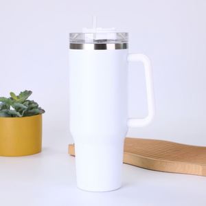 Gobelet de voyage isotherme 40oz H1.0 avec poignée, couvercle, paille et base antidérapante – Conception personnalisée OEM/ODM - Product Image 2