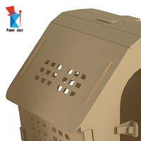 Modèle de maison en carton ondulé 3D, puzzle à assembler soi-même non peint, kit d'artisanat de petite maison en papier ondulé pour la peinture à la main