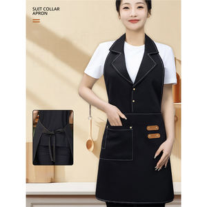 Grembiule da Chef, Set per Pulizie Quotidiane, Sarong per Reception Hotel, Camicia per Bar e Ristorante, Uniforme da Cucina, Caftano Personalizzato per Ristorante - Product Image 3