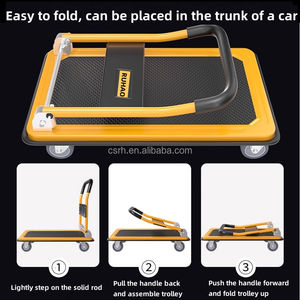 Carro de empuje manual con capacidad de 150kgs de 720*480*830mm para almacén - Product Image 2
