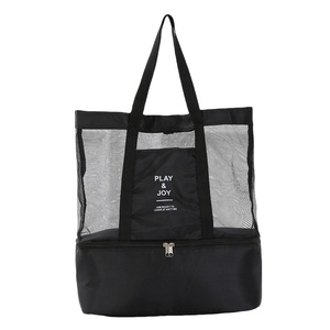 Portable Mesh <b>Bag</b> <b>Large</b> Capacity Wet Dry Separation Washable Waterproof Picnic <b>Beach</b> <b>Bag</b> for Summer Travel RTS Bulk Mixed Order - Product Image 2