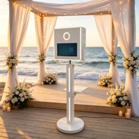 Nouvelle cabine photo 2026 de 15,6 pouces à écran tactile, angle réglable, avec support d'imprimante et plaque arrière pour fêtes et événements d'entreprise