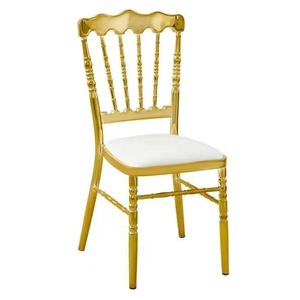Personnalisé Populaire Pas Cher <span class=keywords><strong>Prix</strong></span> Partie Métal Blanc et <span class=keywords><strong>or</strong></span> Fête De Mariage Napoléon Chaises À Vendre - Product Image 1