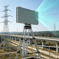 Radar à impulsions Doppler à réseau phasé actif pour l'observation des frontières, la surveillance portuaire et la surveillance côtière à distance, Prix usine Zhenning
