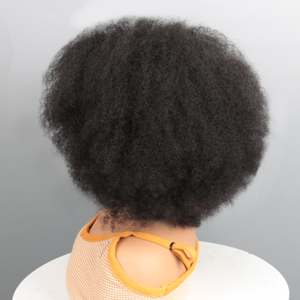 <span class=keywords><strong>Afro</strong></span> Kinky Curly Lace Front Peruca Cor Natural <span class=keywords><strong>Afro</strong></span> Bob Cabelo Humano Natural Fina 13X4X2 250% Densidade Curta Cabelo Humano Perucas - Product Image 4