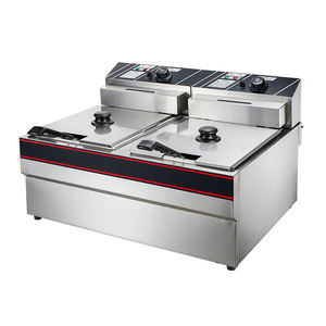 Friggitrice elettrica per uso domestico per friggitrice professionale con due serbatoi di pollo al tacchino - Product Image 1